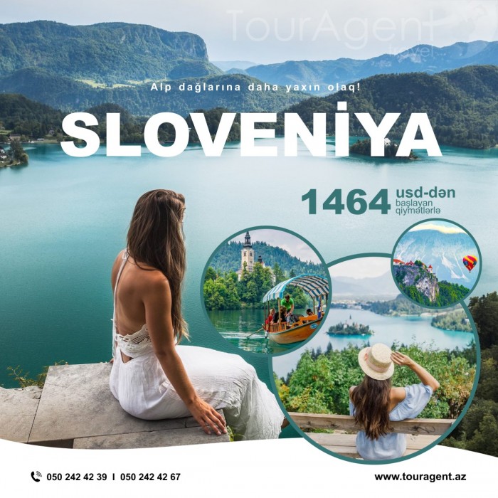 Balkan yarımadasının Alp dağlarına yaxın yerləşən Sloveniya turuna sizi dəvət edirik