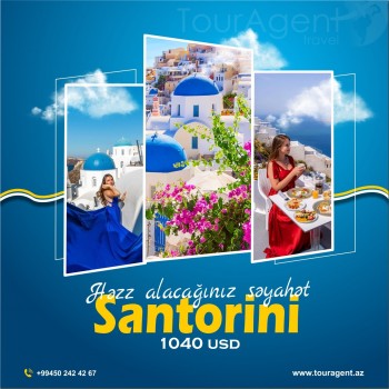 Santorini adasına səyahətdən həzz alın